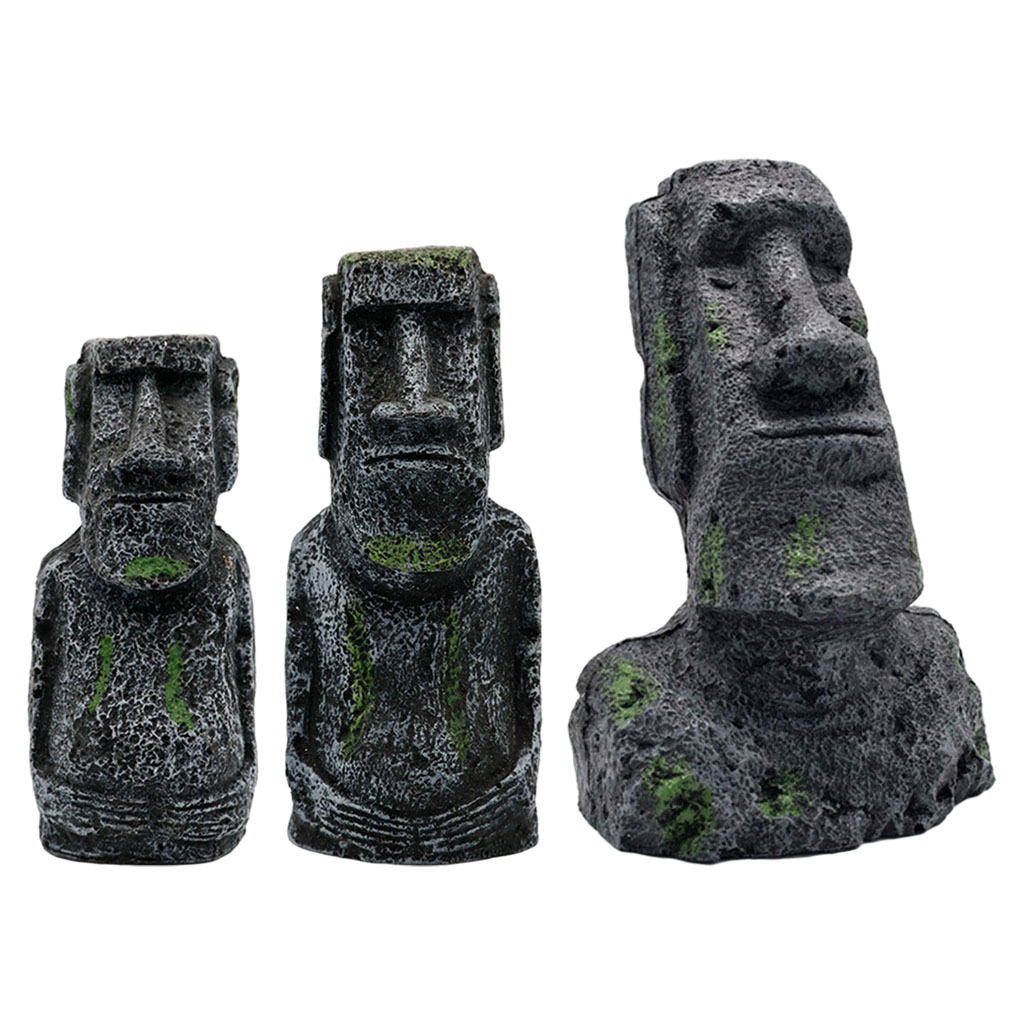 Aquarium Fish Saltwater - Aquarium Moai Statues Easter Island Head