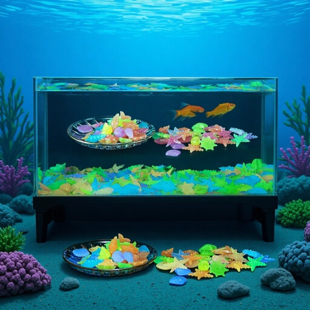 Aquarium Fish Saltwater - Glowing Luminous Ocean Stones Fluorescent Conch