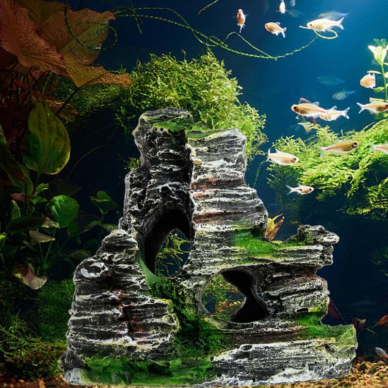 Aquarium Fish Hide - Aquarium Sandstone Decoration Fish Tank Landscaping