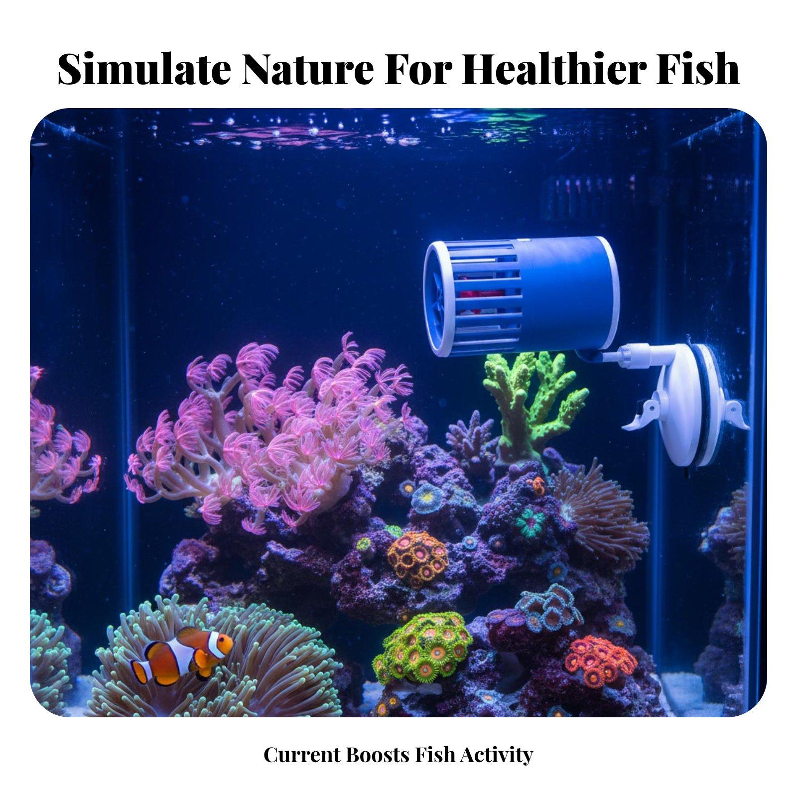 Aquarium Fish Rate - Fish Tank Wave Maker Submersible Circulation