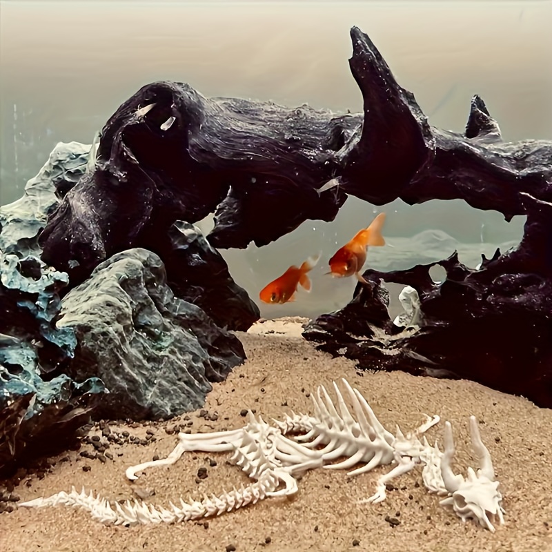 1pc Dragon-Shaped Fishbone Dec - Aquarium Fish Hide ulasan dan harga