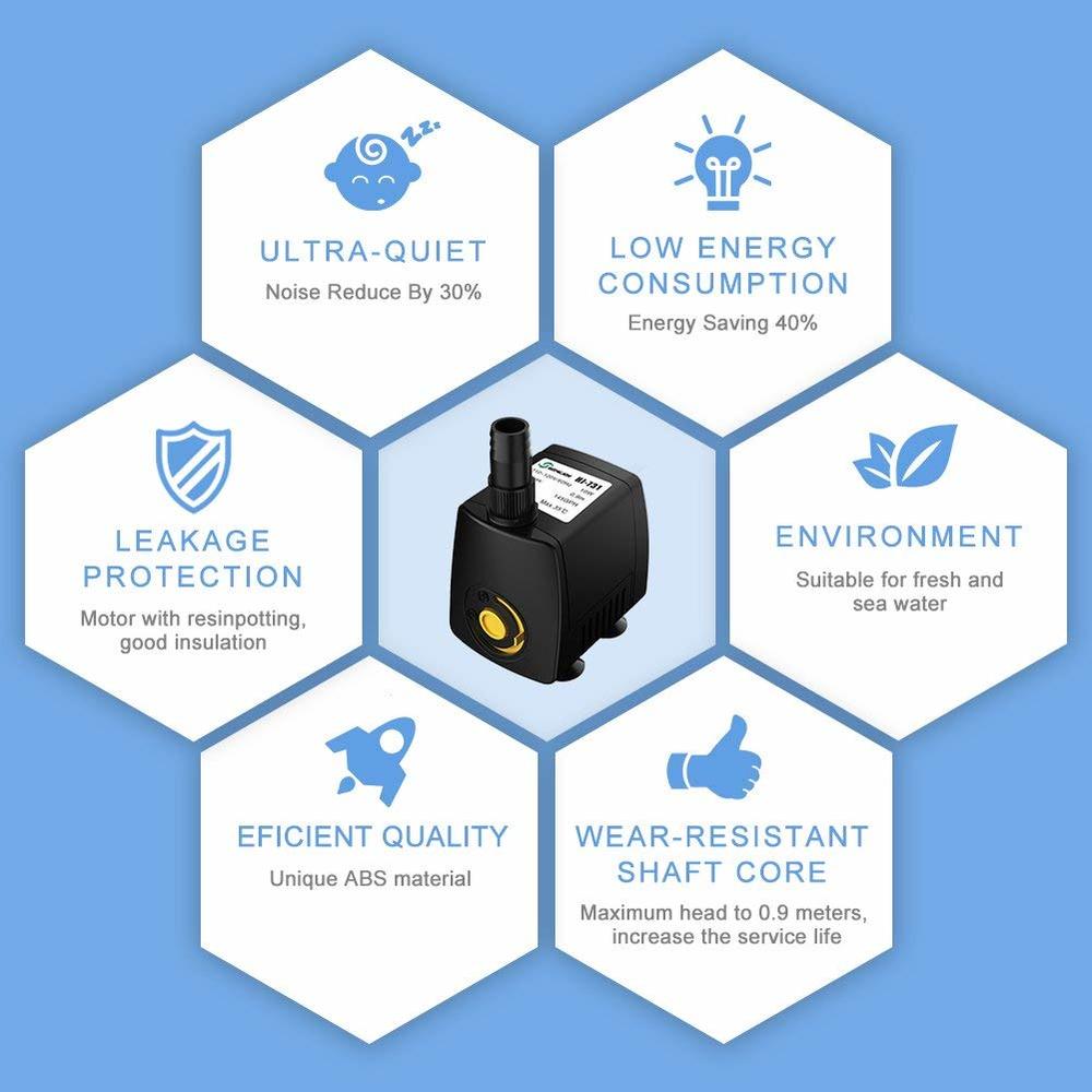 220V 300-800L/h Submersible Wa - Aquarium Fish Rate ulasan dan harga