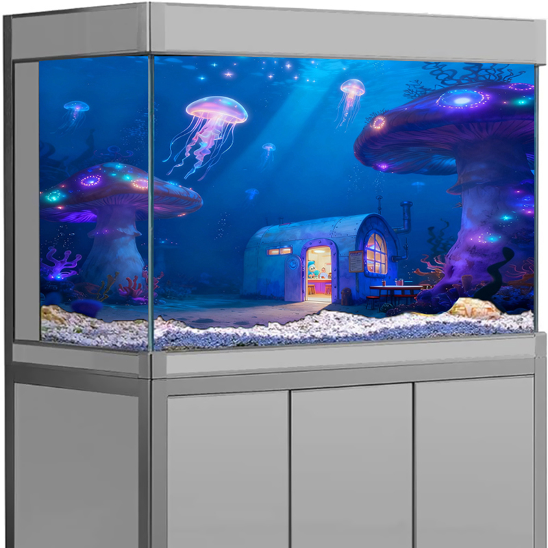 Fish Tank Decor Aquarium Backg - Aquarium Fish Wallpaper ulasan dan harga