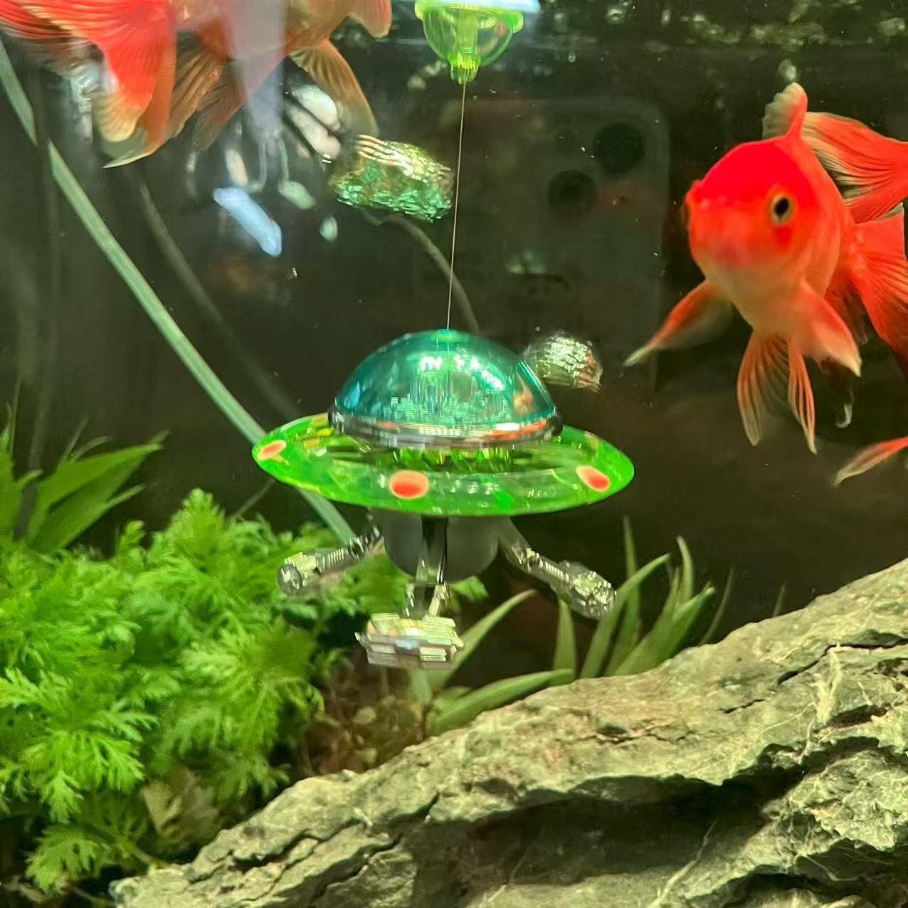 Suspended UFO Aquarium Statue  - Aquarium Fish Of The World ulasan dan harga