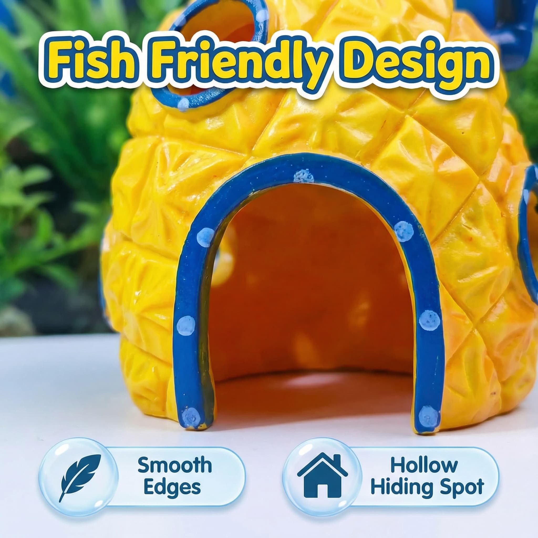 Pineapple House Aquarium Decor - Aquarium Fish Hide ulasan dan harga