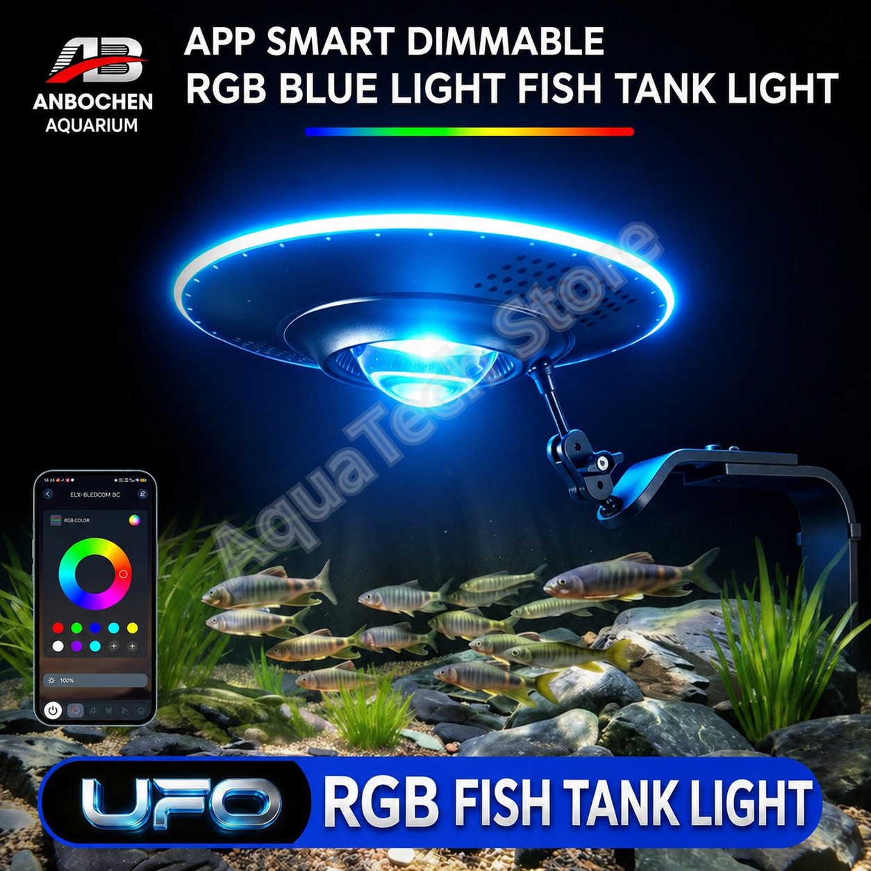 ANBOCHEN UFO RGB LED Aquarium  - Aquarium Fish App ulasan dan harga